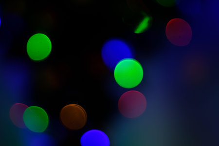 Christmas holidays colored bokeh abstract background closeup
