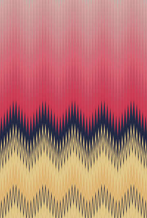 Chevron zigzag wave pattern abstract art background, Color USA flag trendsの写真素材