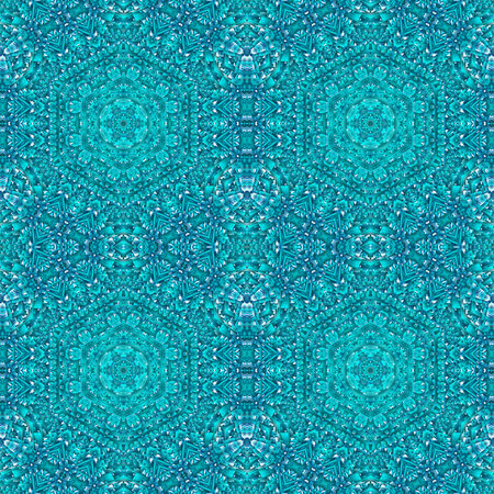 abstract blue ice pattern symmetry background design. ornament texture.