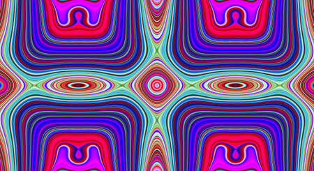 Psychedelic symmetry abstract pattern and hypnotic background texture,  creative illustration.の写真素材