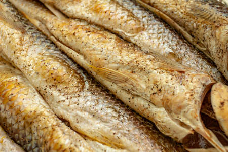 Grilled mullet fish cooking and meal food dish grilled mullet fish cooking meal food dish,  healthy.の写真素材