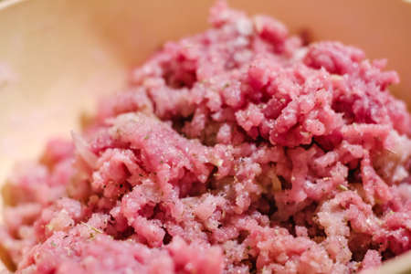 meat raw fresh food ingredient minced red.の写真素材