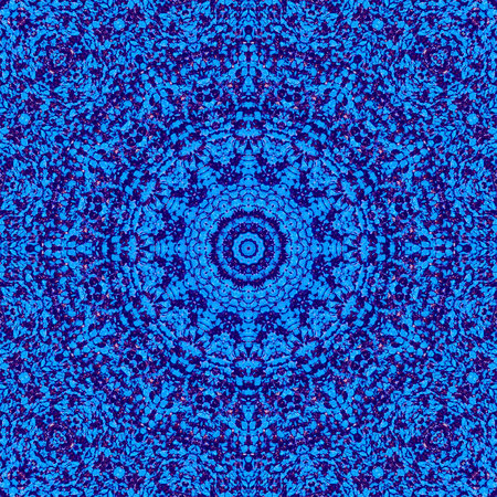 blue pattern kaleidoscope abstract background motif backdrop. kalamkari sky.
