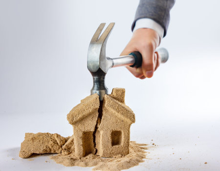 Symbol house divorce and hammer concept justice business,  success.