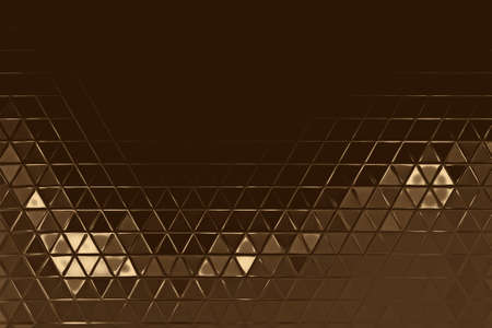 Gold mosaic abstract element and kaleidoscope ornamental backdrop,  metal shiny.の写真素材