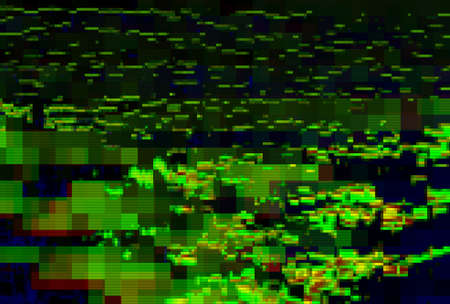 Glitch digital screen pattern abstract background noise,  pixel graphic.の写真素材