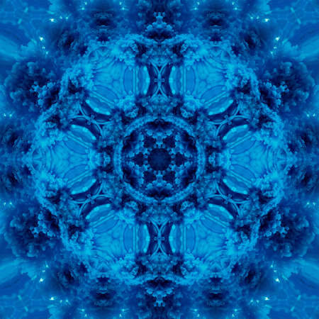 ink seamless pattern water background kaleidoscope watercolor. geometry grunge.の写真素材