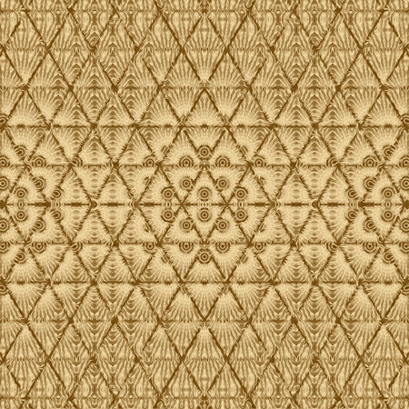 Gold symmetry pattern and geometric abstract golden design,  tile decoration.