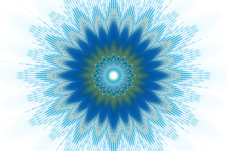 flower soft pattern floral kaleidoscope background illusion. hypnotic fabric.の写真素材