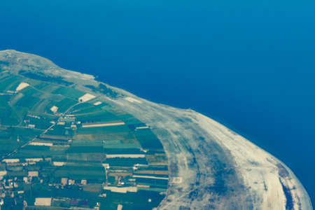 Aerial view coast landscape ocean sea beach,  water.の写真素材