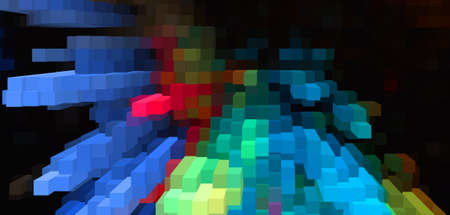 Abstract cube 3d extrude background design texture,  colorful wallpaper.の写真素材