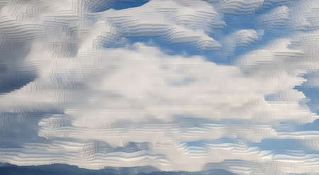 Abstract sky background extrude cube cloud 3d,  extruded.の写真素材