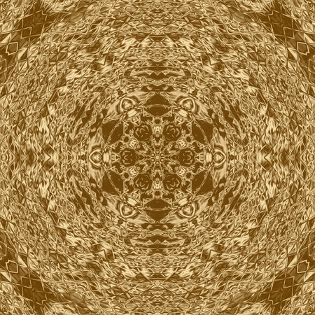 Gold mosaic abstract element and kaleidoscope ornamental backdrop,  trend tile.