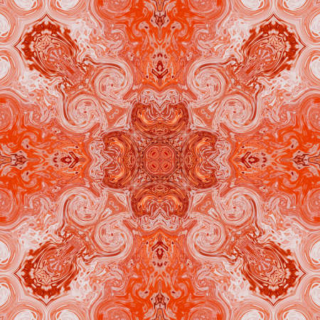 pattern background abstract red kaleidoscope design illustration. wallpaper.の写真素材