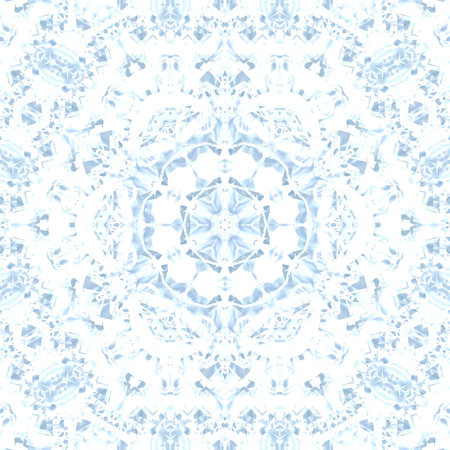 abstract blue ice pattern symmetry background design. wallpaper.