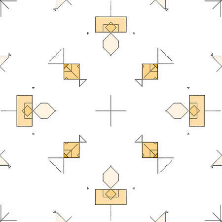 Contour pattern abstract background design white coloring, adult.の写真素材