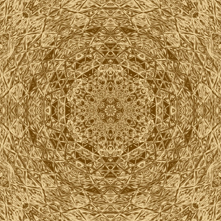 Gold mosaic abstract element and kaleidoscope ornamental backdrop,  tile.
