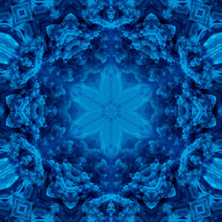 ink seamless pattern water background kaleidoscope watercolor. hand geometry.
