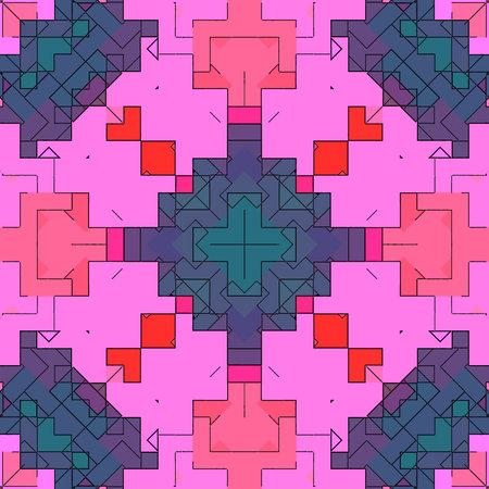 Mosaic abstract background pattern stained backdrop window, decoration shape.