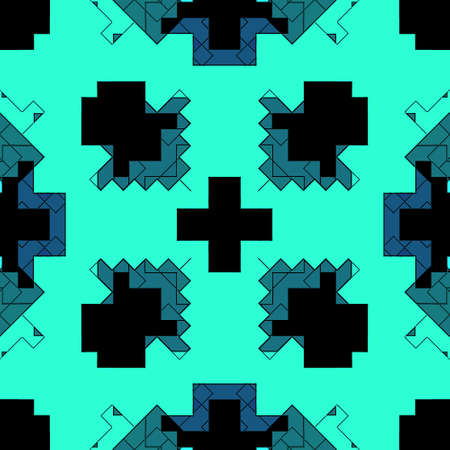 Mosaic abstract background pattern stained backdrop window, graphic colored.の写真素材