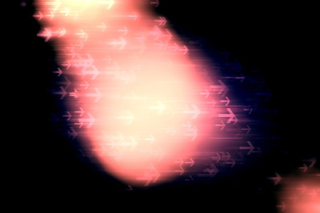 Abstract light background arrow direction blurred bright, glowing.