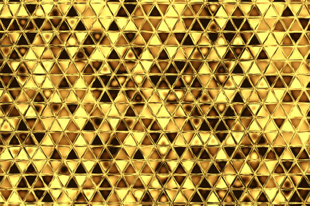 Gold mosaic abstract element and kaleidoscope ornamental backdrop, decor art.