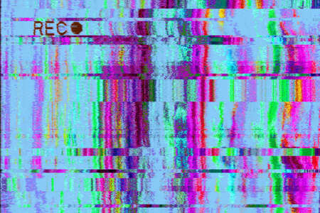 Glitch no signal background pixel noise display tv, computer signal.の写真素材