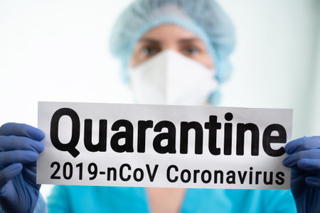 Covid-19 coronavirus concept text quarantine virus epidemic, pandemic.