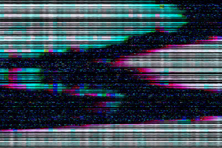 Glitch no signal background pixel noise display tv,  vhs distortion.
