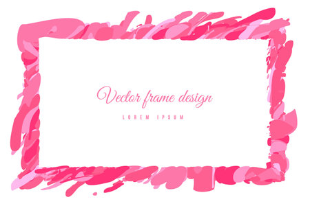 Abstract art wave background frame border shape. backdropのイラスト素材