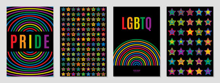 Black Sign pride lgbt symbol rainbow illustration background. community flag vectorのイラスト素材