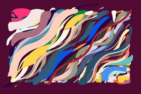 Multicolor Wave abstract art background shape vector design. vector wavyのイラスト素材