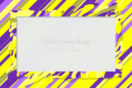 Futuristic Abstract art wave background frame border shape. texture backdropのイラスト素材