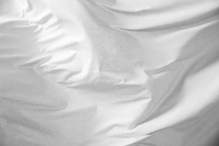 Fabric white background, textile abstract material pattern, cotton ecology.の写真素材
