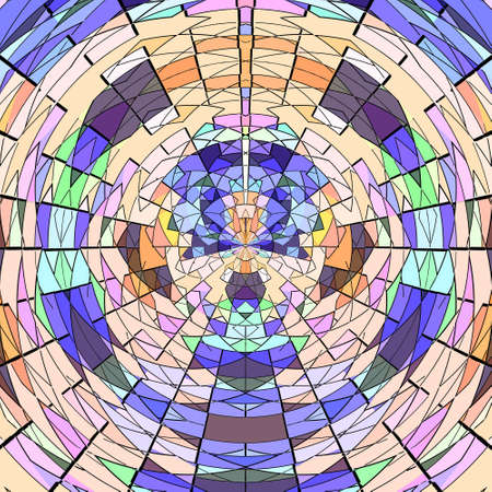 Mosaic abstract background pattern stained backdrop window, wallpaper colorful.の写真素材