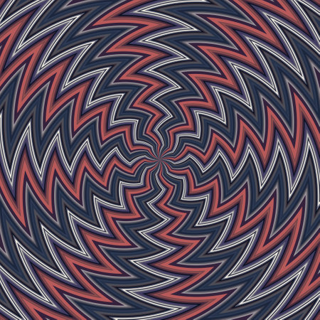 Radial ray zigzag pattern circular, distortion background. irregular elementの写真素材