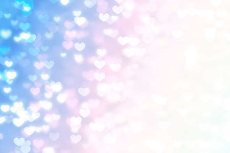 Light heart background abstract bokeh glowing bright, valentine.の写真素材