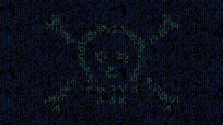 Digital piracy technology computer code internet hacking. crime symbolの写真素材