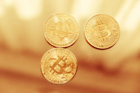 Digital crypto money blockchain symbol investment coin. payment electronicの写真素材