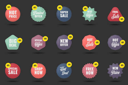 Label percent tag super sale promotion vector. black Friday retailのイラスト素材