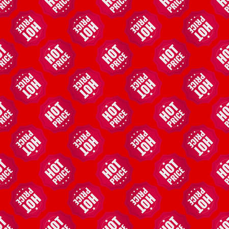 Red Pattern background sale seamless vector discount retail. promotion shopのイラスト素材
