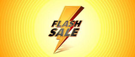 Flash sale discount vector background banner design. offer iconのイラスト素材