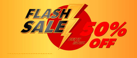 Flash sale discount vector background banner design. icon tagのイラスト素材