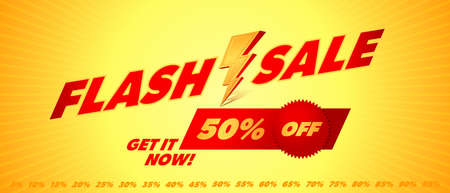 Flash sale discount vector background banner design. poster shoppingのイラスト素材