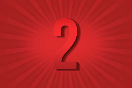 2 two Number design element decoration poster template background. logo luxuryの写真素材