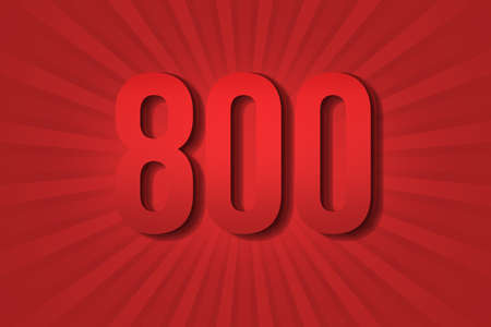 800 eight hundred Number design element decoration poster template background. icon rewardの写真素材