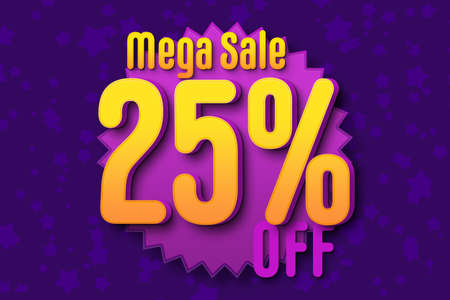 25 twenty-five Percent off super sale black friday shopping halftone banner background. frame offerの写真素材