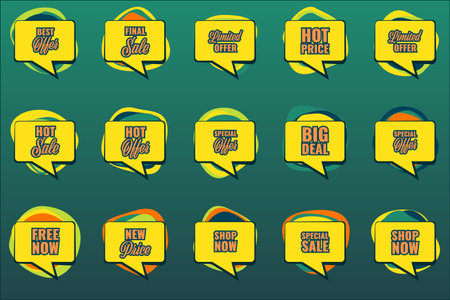Label percent tag super sale promotion vector. retail setのイラスト素材