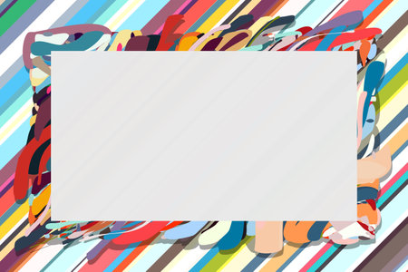 Multicolor Abstract art wave background frame border shape. texture wallpaperのイラスト素材