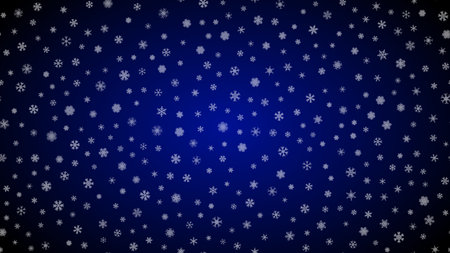 Blue Christmas background snow illustration xmas winter decoration. white snowflakeのイラスト素材